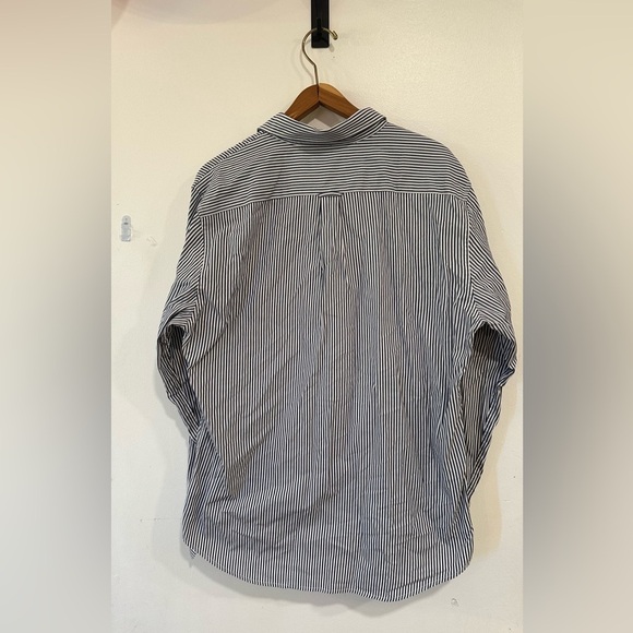 Everlane Striped Long Sleeve Button Down Shirt Men’s X-Large Casual Cotton Navy - Picture 6 of 6